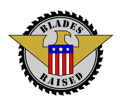 Blades Raised Woodworking logo