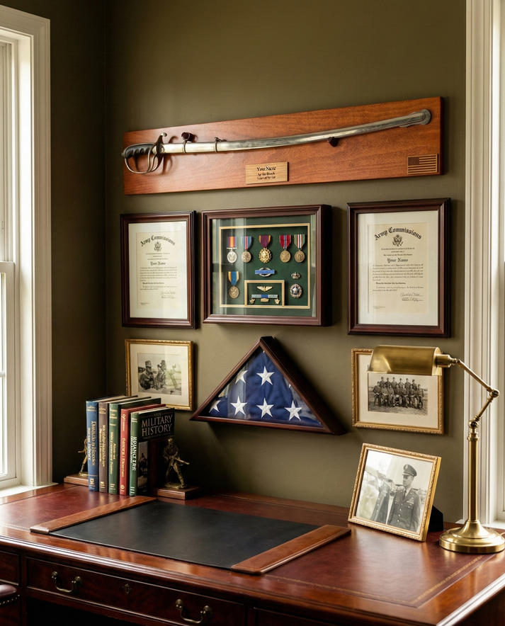 U.S. Army Officer Sword Display | Personalized West Point & ROTC Gift ...