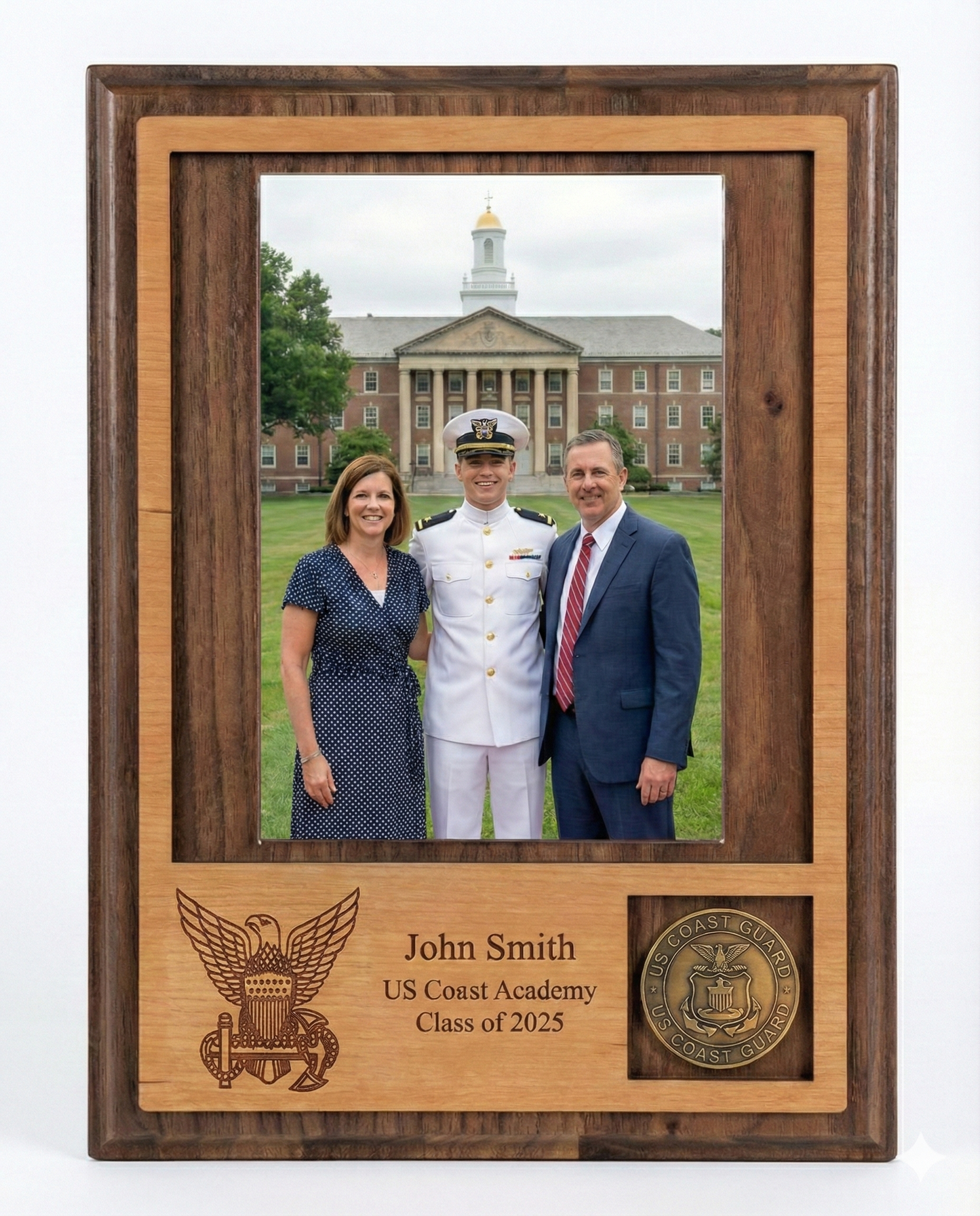 Personalized Officer Commissioning Plaque | Custom Military Photo Frame | Academy Graduation & ROTC Gift